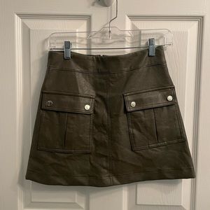 ZARA leather mini skirt